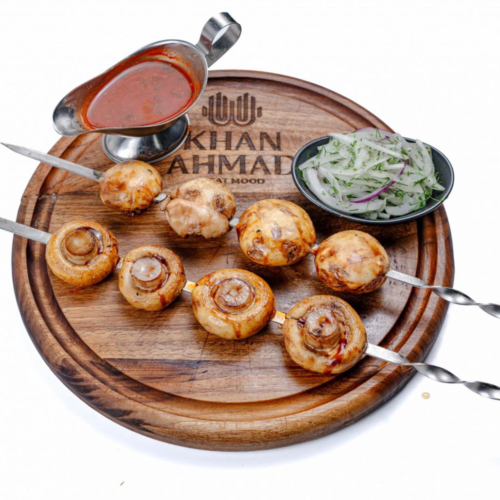 Шампиньоны на мангале